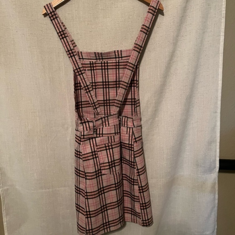 Like An Angel Plaid Overalls Dress Size M - Picture 4 of 5